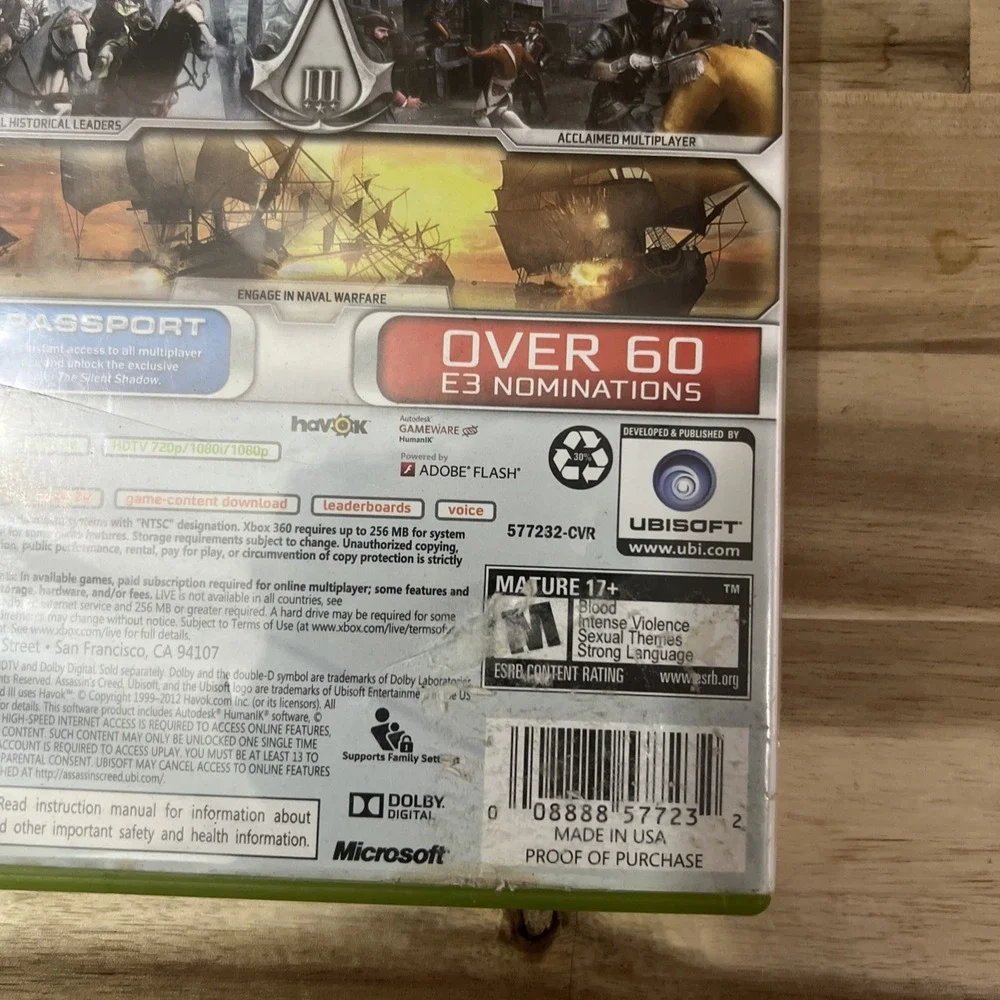 Assassin's Creed 3 GameStop‎ Edition (Microsoft Xbox 360)
